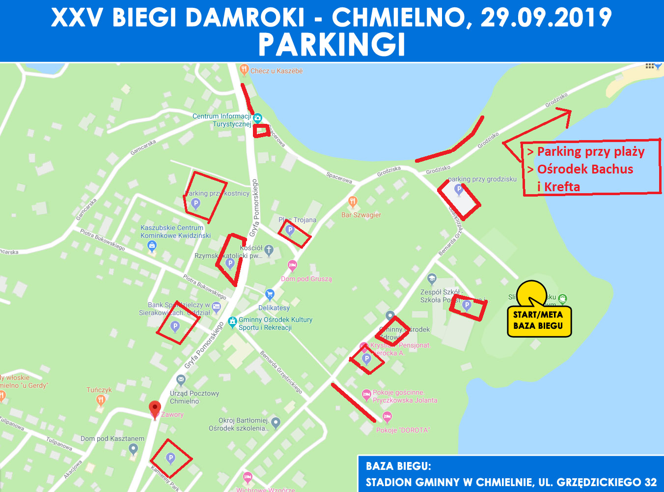 chmielno mapa parkingi